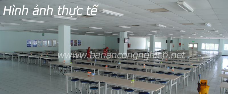 Hình ảnh thực tế bàn ăn công nghiệp